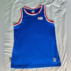 NBA Blue Jersey with Red and White Trim